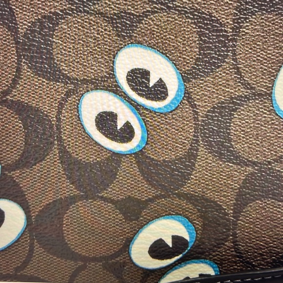 👀 COACH CANTEEN CROSSBODY IN SIGNATURE CANVAS WITH HALLOWEN EYES 👀 NWT 👀 - Picture 6 of 16